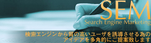 SEM Search Engine Marketing GW玿̍[UŨׂACfA𑽊pIɂĒv܂